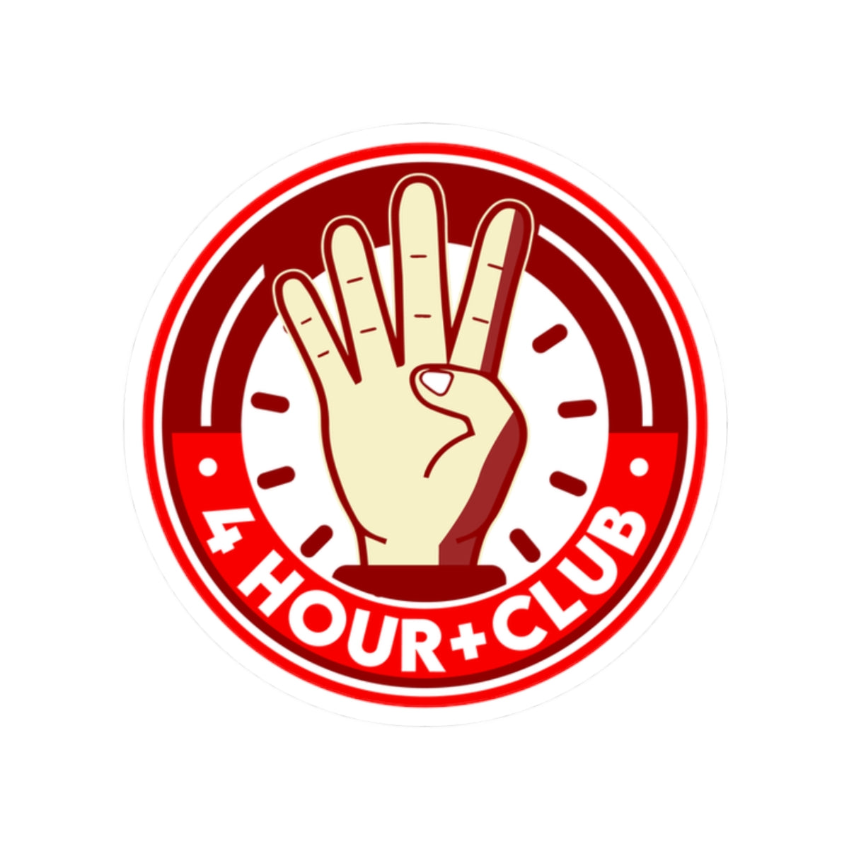 4 Hour Commute Club Sticker (L)