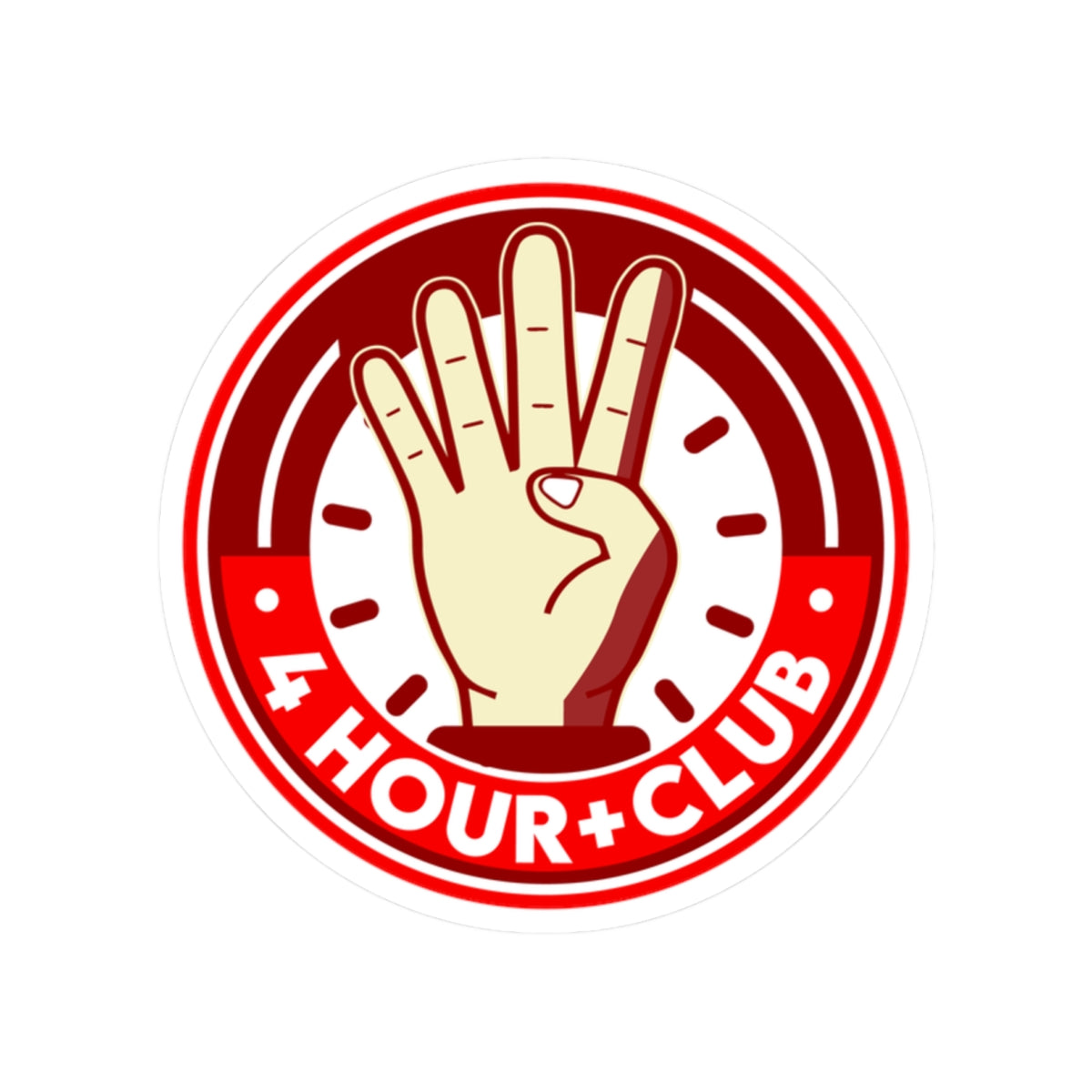 4 Hour Commute Club Sticker (L)