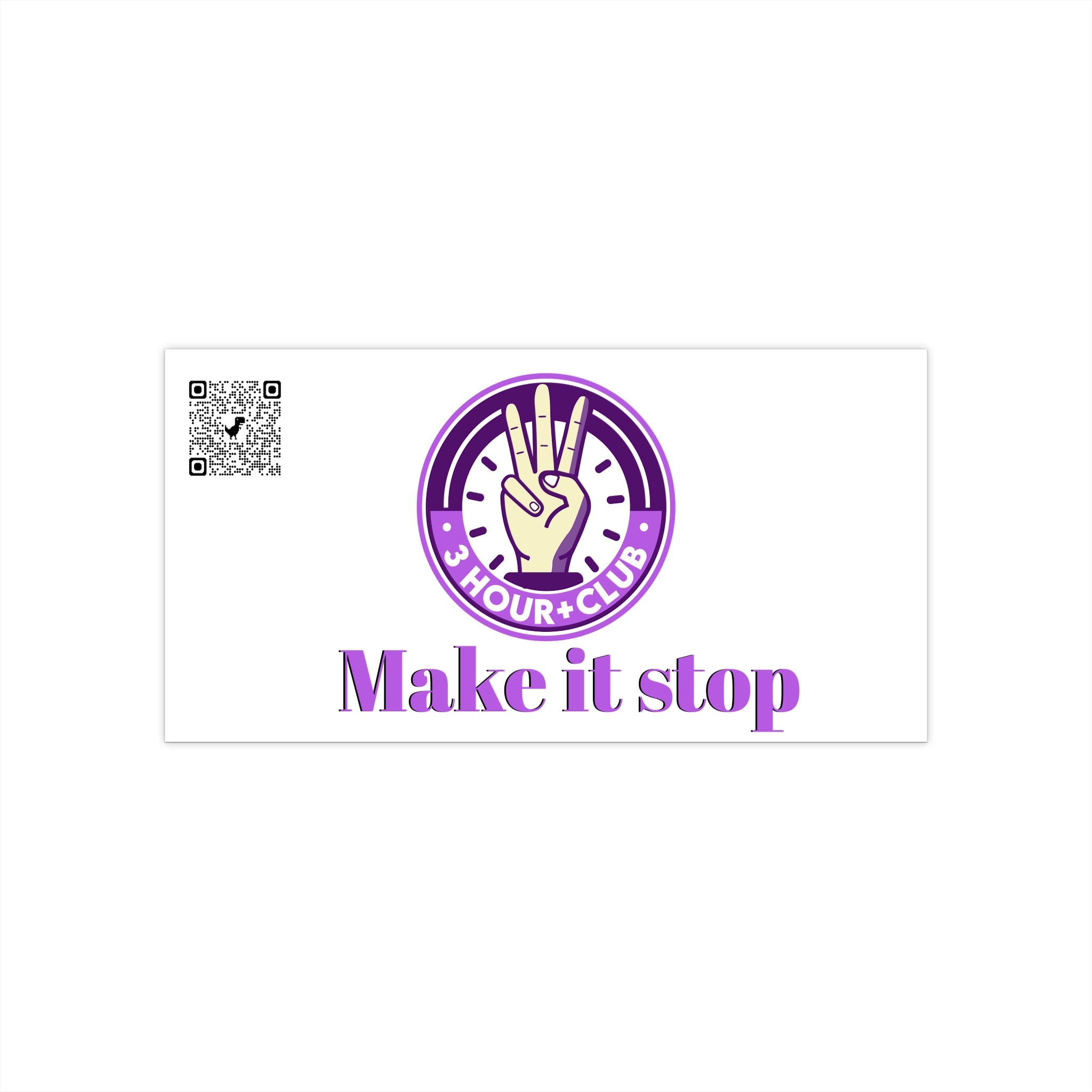 3 HR Club Bumper Sticker (L)